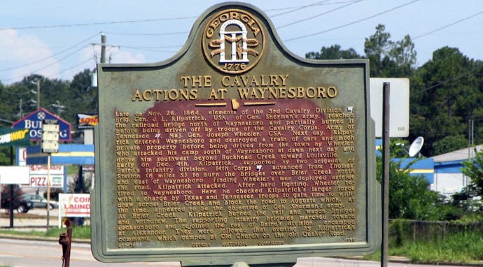 The Cavalry Actions at Waynesboro historical marker