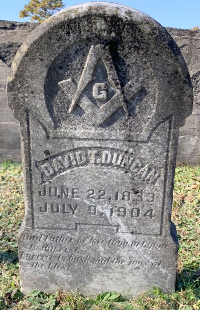David T Duncan (1833-1904) headstone